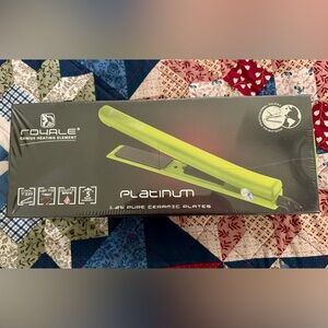 Royals Genius Lime Heating Element 1.25" Ceramic Plates Flat Iron NIB